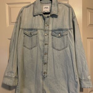 Zara Light Blue Denim Shirt